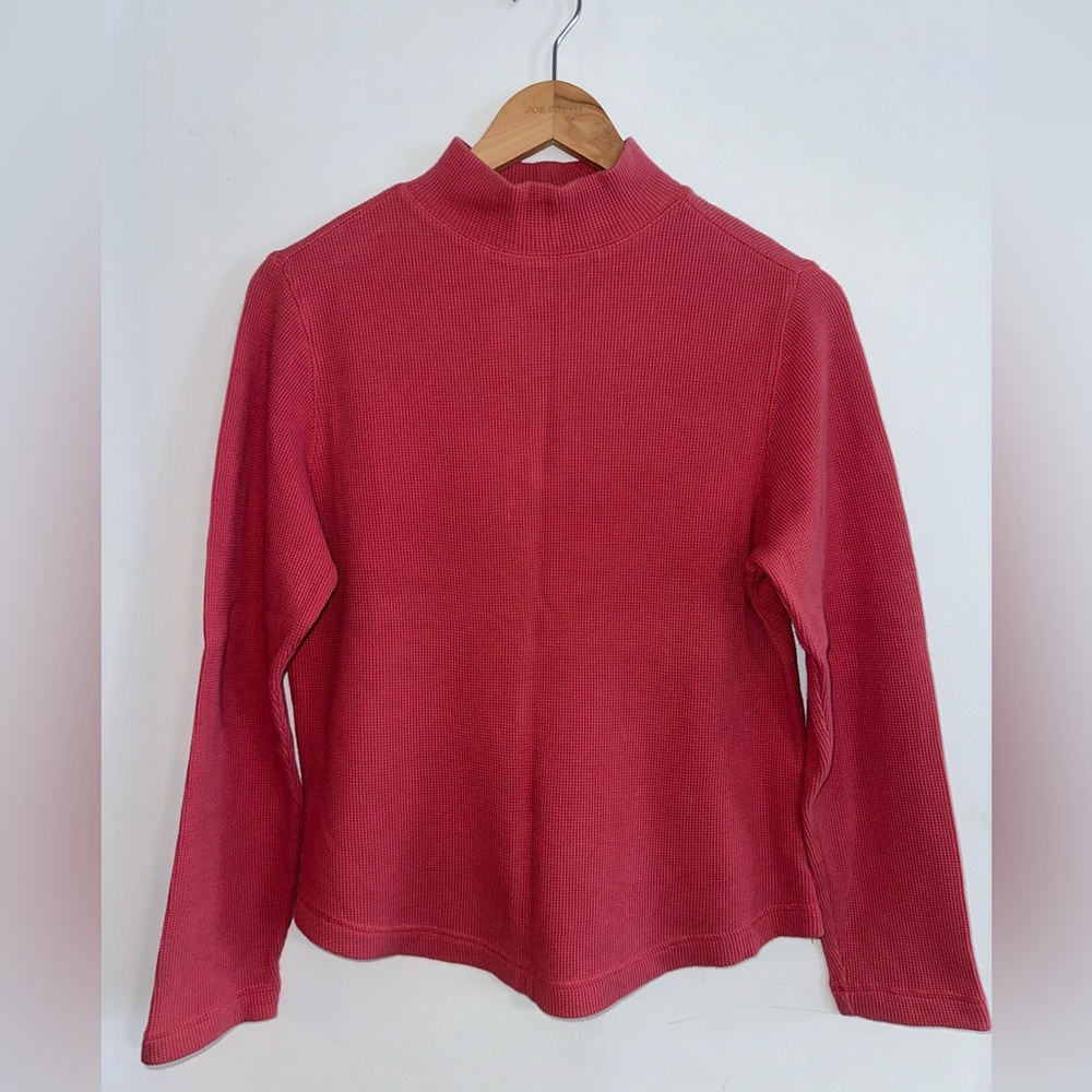 L.L. Bean Women's Pink Waffle Knit Top